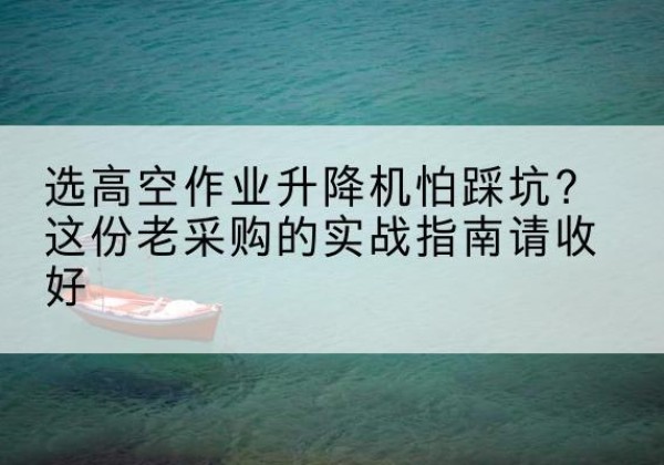 泉州高空作业升降机厂家推荐-选高空作业升降机怕踩坑？这份老采购的实战指南请收好